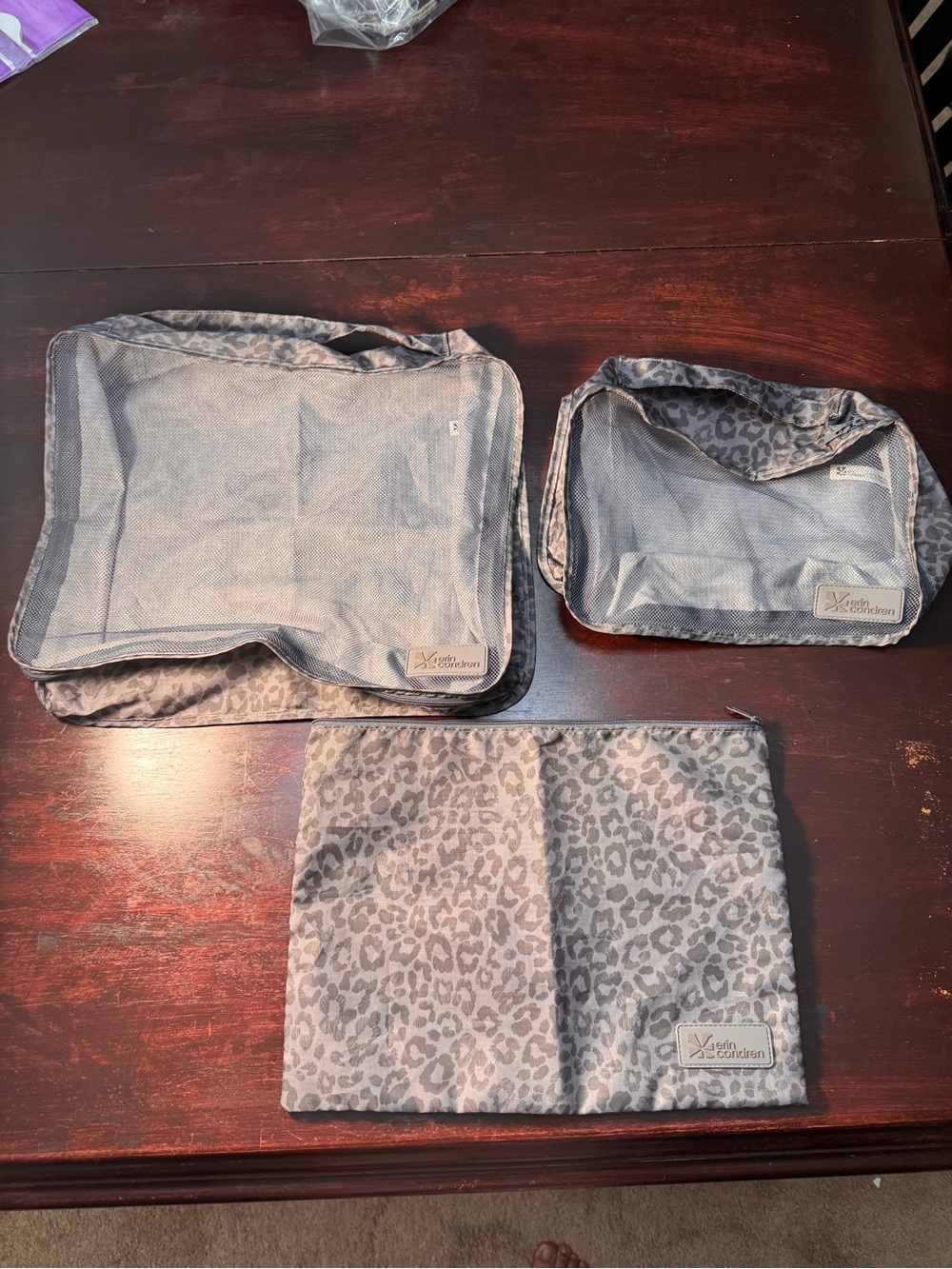 Erin Condren Gray Leopard Packing & Toiletry Set